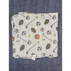 Mud Pie Sports‎ Football Bball Boys Girls Unisex Swaddle blanket 100% Cotton